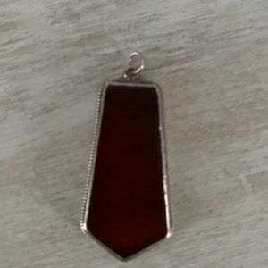 Southwestern Vintage Carnelian Sterling Silver Pendant